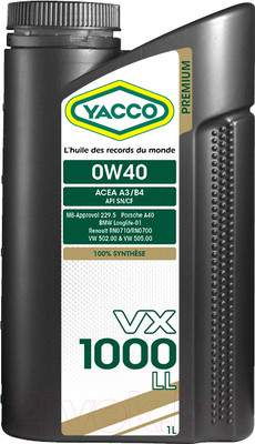 Моторное масло Yacco VX 1000 LL 0W40