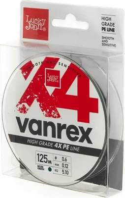 Лески рыболовные Lucky John Vanrex x4 Braid Moss Green 125/012 / LJ4114-012