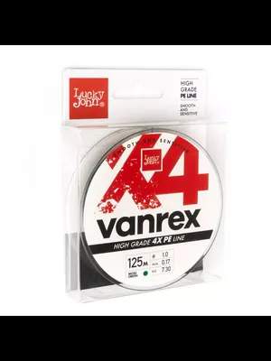 Лески рыболовные Lucky John Vanrex x4 Braid Moss Green 125/017 / LJ4114-017