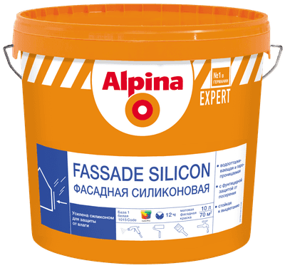Краски, эмали Alpina Expert Fassade Silicon. База 1