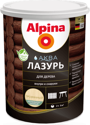 Лазурь для древесины Alpina Аква