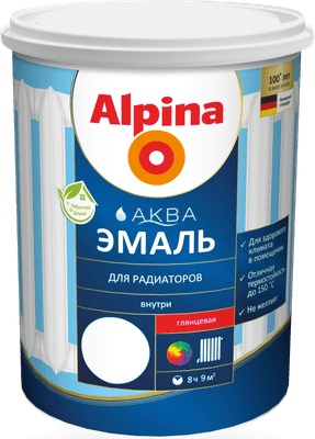 Краски, эмали Alpina Аква для радиаторов