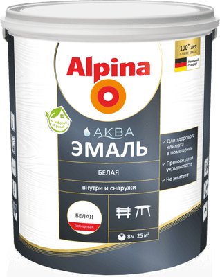 Эмаль Alpina Аква глянцевая