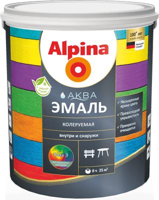 Эмаль Alpina Аква колеруемая. База 3