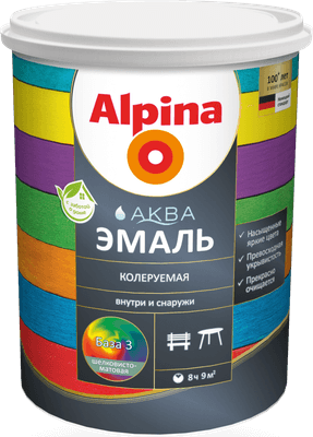 Краски, эмали Alpina Аква колеруемая. База 3