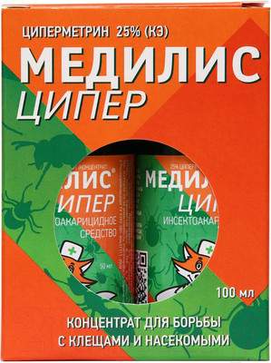 Набор средств для защиты от насекомых Медилис Инсектицид Ципер против насекомых