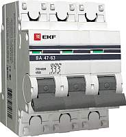 Выключатель автоматический EKF ВА 47-63 3P 40А (C) 4.5kA PROxima / mcb4763-3-40C-pro