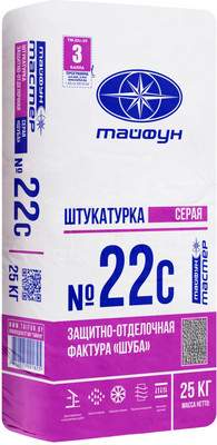 Штукатурка декоративная Тайфун Мастер №22С фактура шуба