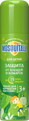 Аэрозоль от насекомых Mosquitall Нежная защита для детей от клещей