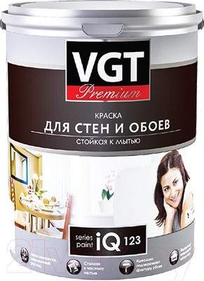Краска VGT Premium для стен и обоев IQ123 База А