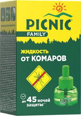 Наполнитель для фумигатора PICNIC Family от комаров 45 ночей