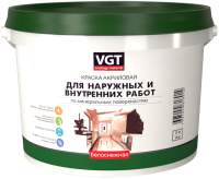 Краски, эмали VGT ВД-АК-1180 Для наружных и внутренних работ Моющаяся