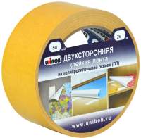 Скотч двухсторонний Unibob Полипропилен 25ммх25м / 38916