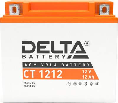 Мотоаккумулятор DELTA AGM СТ 1212 YTX14-BS / YTX12-BS
