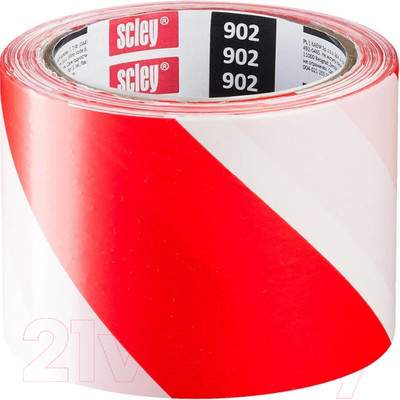 Лента сигнальная Scley 75ммх100м / 0370-020008