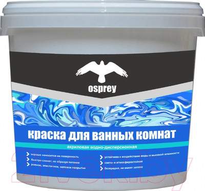 Краска Osprey Интерьерная моющаяся для ванн ВД-АК-201