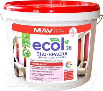Краски, эмали MAV Ecol ВД-АК-2036