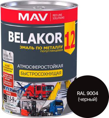 Краски, эмали MAV Belakor-12 Ral 9004