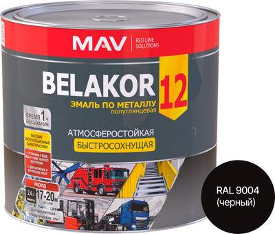 Эмаль MAV Belakor-12 Ral 9004