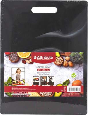 Разделочная доска Attribute Marble Black / ABX147