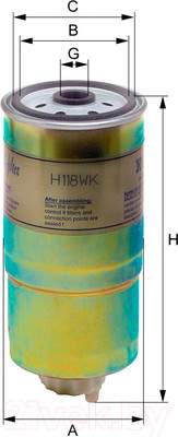 Топливный фильтр Hengst H118WK