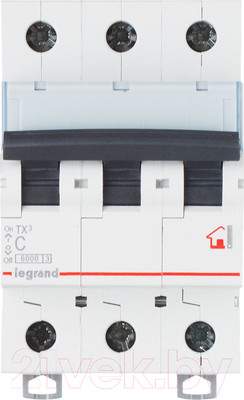 Выключатель автоматический Legrand TX3 3P C 32A 10kA 3M / 403947