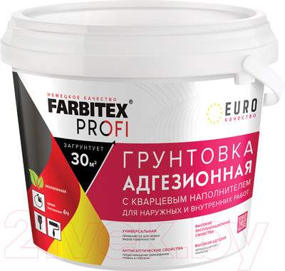 Грунтовка Farbitex Профи адгезионная с кварцевым наполнителем