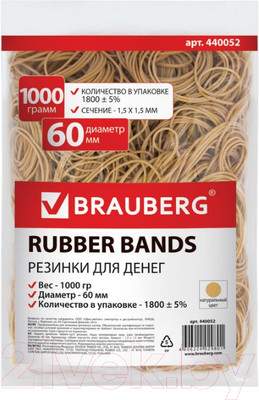 Резинки для денег Brauberg 440052