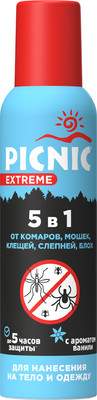 Аэрозоль от насекомых PICNIC Extreme с ароматом ванили 5 в 1