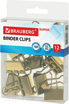 Зажим для бумаги Brauberg 229587