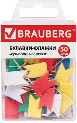 Булавки канцелярские Brauberg Флажки маркировочные / 221537