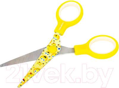 Ножницы канцелярские Brauberg Kid Series Смайлики / 232274