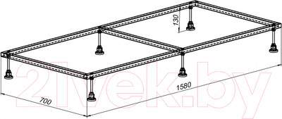 Опоры для ванн, душевых поддонов Aquanet 158x70 / 267181