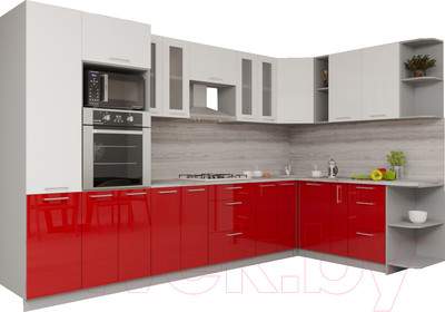 Кухонный гарнитур Interline Мила Gloss 1.88x3.4 правая