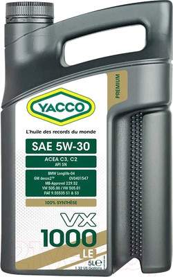 Моторное масло Yacco VX 1000 LE 5W30