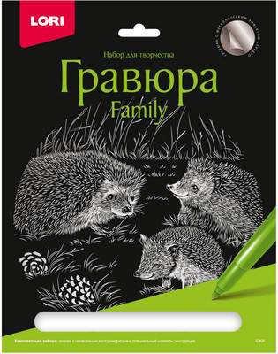 Гравюры Lori Гравюра Family. Ежи / Гр-652