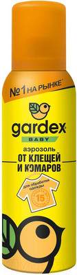 Аэрозоль от насекомых Gardex Baby от клещей и комаров 0148