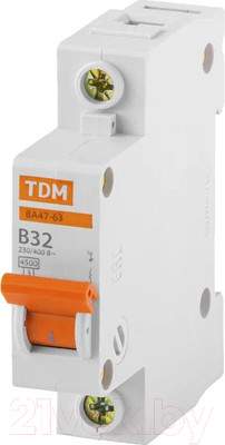 Выключатель автоматический TDM ВА 47-63 1Р 32А (B) 4.5кА / SQ0218-0042