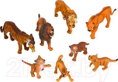 Набор фигурок игровых Masai Mara Мир диких животных. Семья тигров и семья львов / MM211-256
