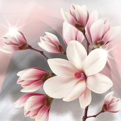 Фотообои листовые Vimala Розовая магнолия