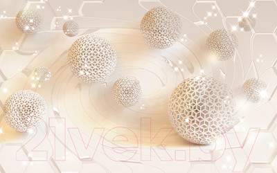Фотообои листовые Vimala 3D Шары сеткой