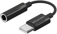 Кабель/переходник Breaking AUX 3.5мм - USB-C / 24560