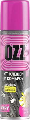 Аэрозоль от насекомых OZZ Baby от клещей и комаров
