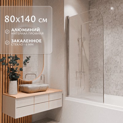 Стеклянная шторка для ванны Saniteco SN-21