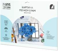 Картина по номерам Три совы Гортензия / КК_44073