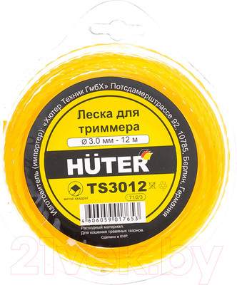 Леска для триммера Huter Витой квадрат TS3012