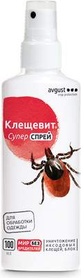 Спрей от насекомых Avgust Спрей Клещевит Супер