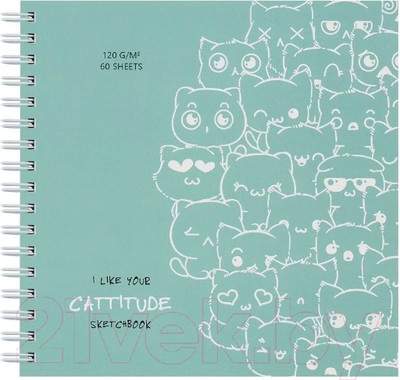 Творческие альбомы, блокноты Meshu Cat wave / MS_44867