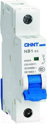Выключатель автоматический Chint NB1-63 1P 6A 6кА (C) / 179625