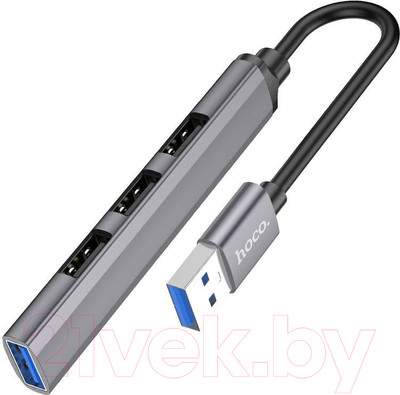 Док-станции, репликаторы Hoco HB26 4 в 1 USB - USB3.0+USB2.0x3